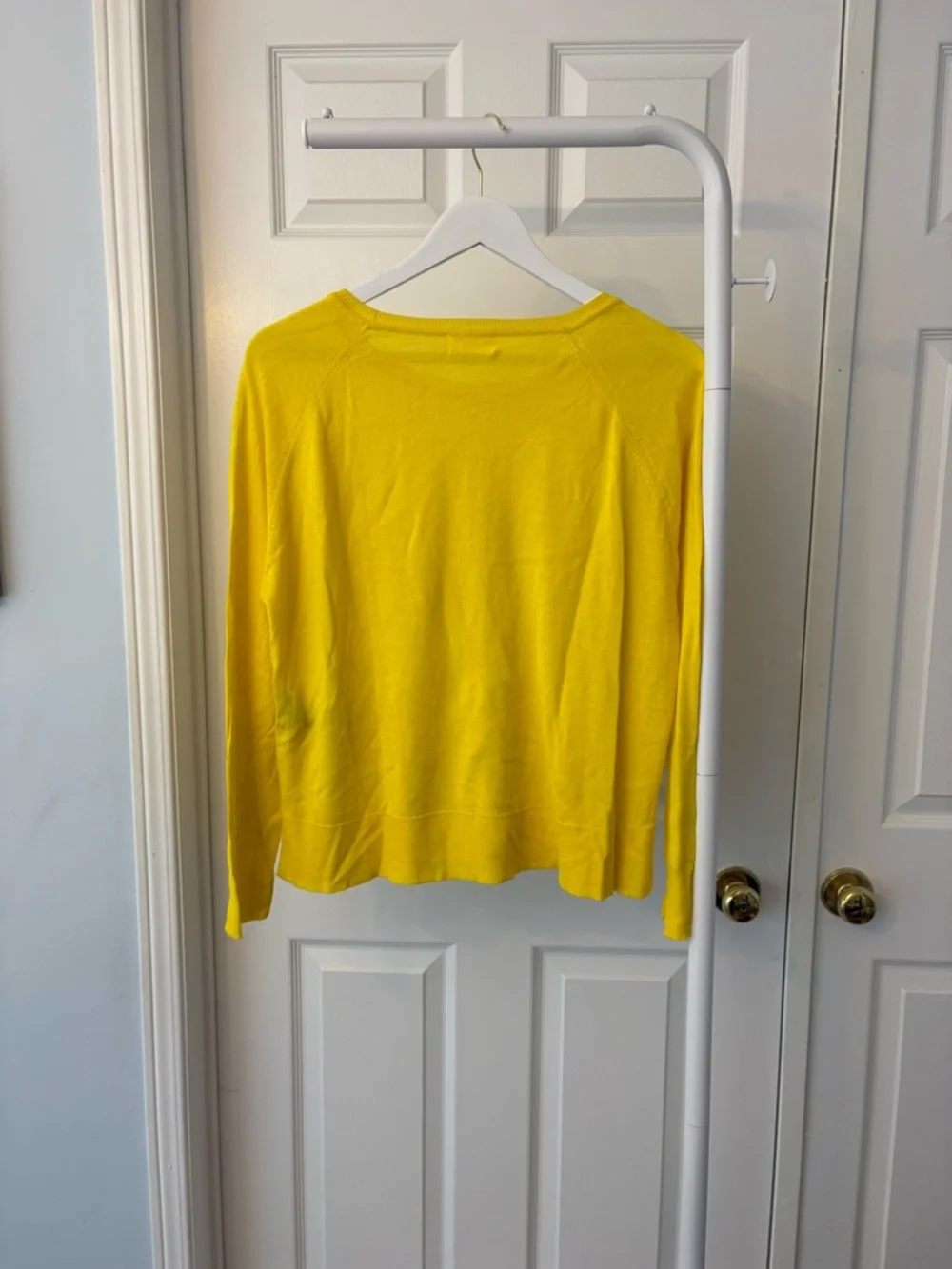 Zara Sunny Yellow Lightweight Crewneck Sweater Top Size Medium - Picture 8 of 10